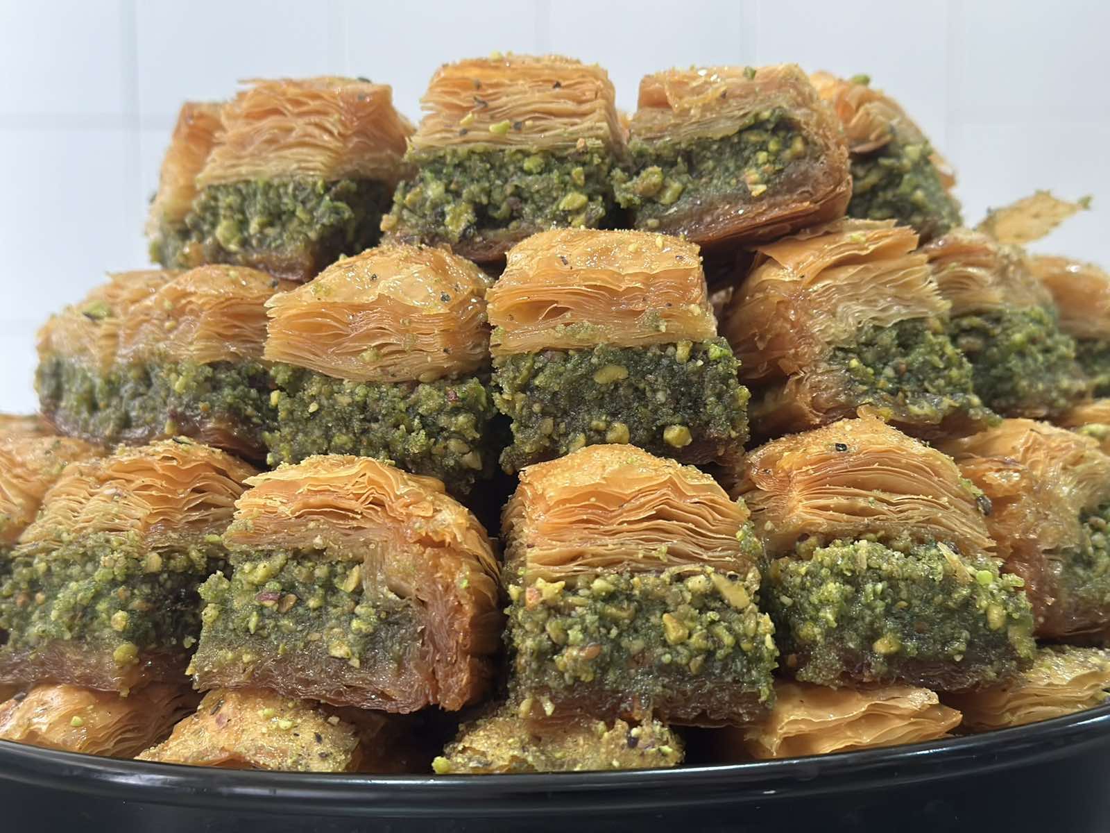 Fresh baklava display